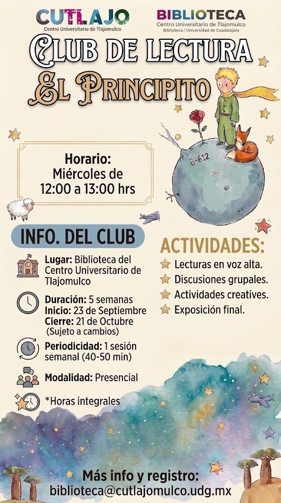 Cartel Club de Lectura PADES El Principito